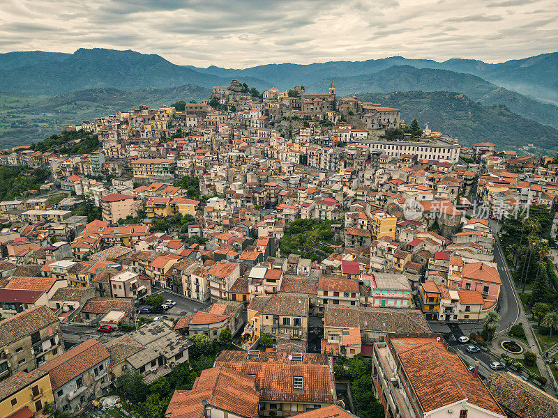 Castiglione di Sicilia西西里意大利鸟瞰图